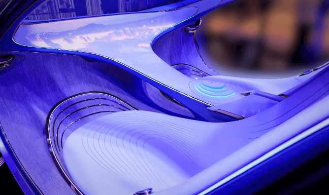Image of the interior of the Mercedes Benz Vision AVTR